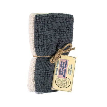 Country Cottons Kitchen Towels 2-Pack — 100% Cotton, Made in North Carolina, 24 x 15 in