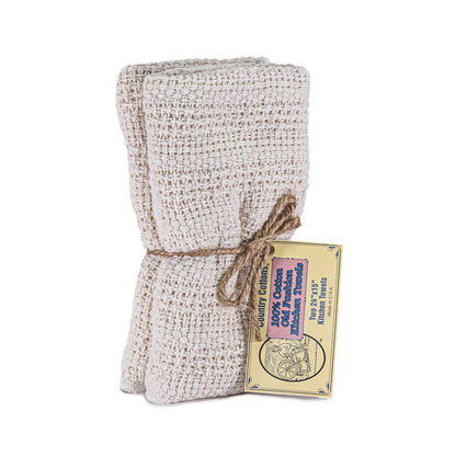 Country Cottons Kitchen Towels 2-Pack — 100% Cotton, Made in North Carolina, 24 x 15 in