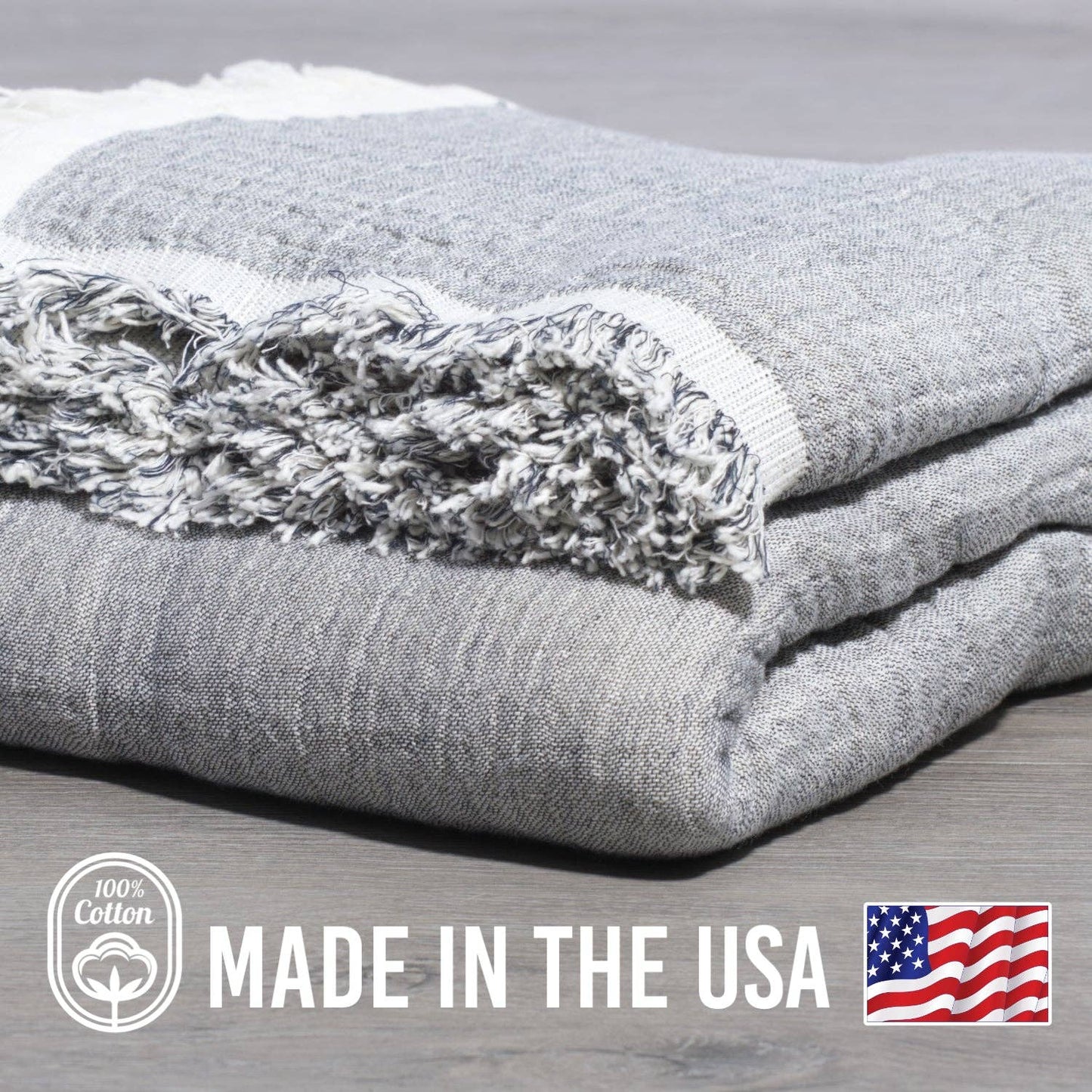 Country Cottons 100% Cotton Reversible Muslin Throw Blanket — 62 x 80 in, 4-Layer