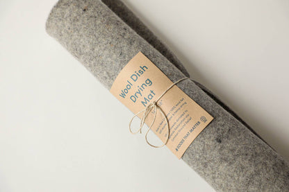 Wool Dish Drying Mat — Handmade in New Orleans, 100% Natural Wool Felt, Eco-Friendly
