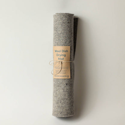 Wool Dish Drying Mat — Handmade in New Orleans, 100% Natural Wool Felt, Eco-Friendly