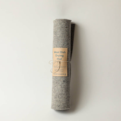 Wool Dish Drying Mat — Handmade in New Orleans, 100% Natural Wool Felt, Eco-Friendly