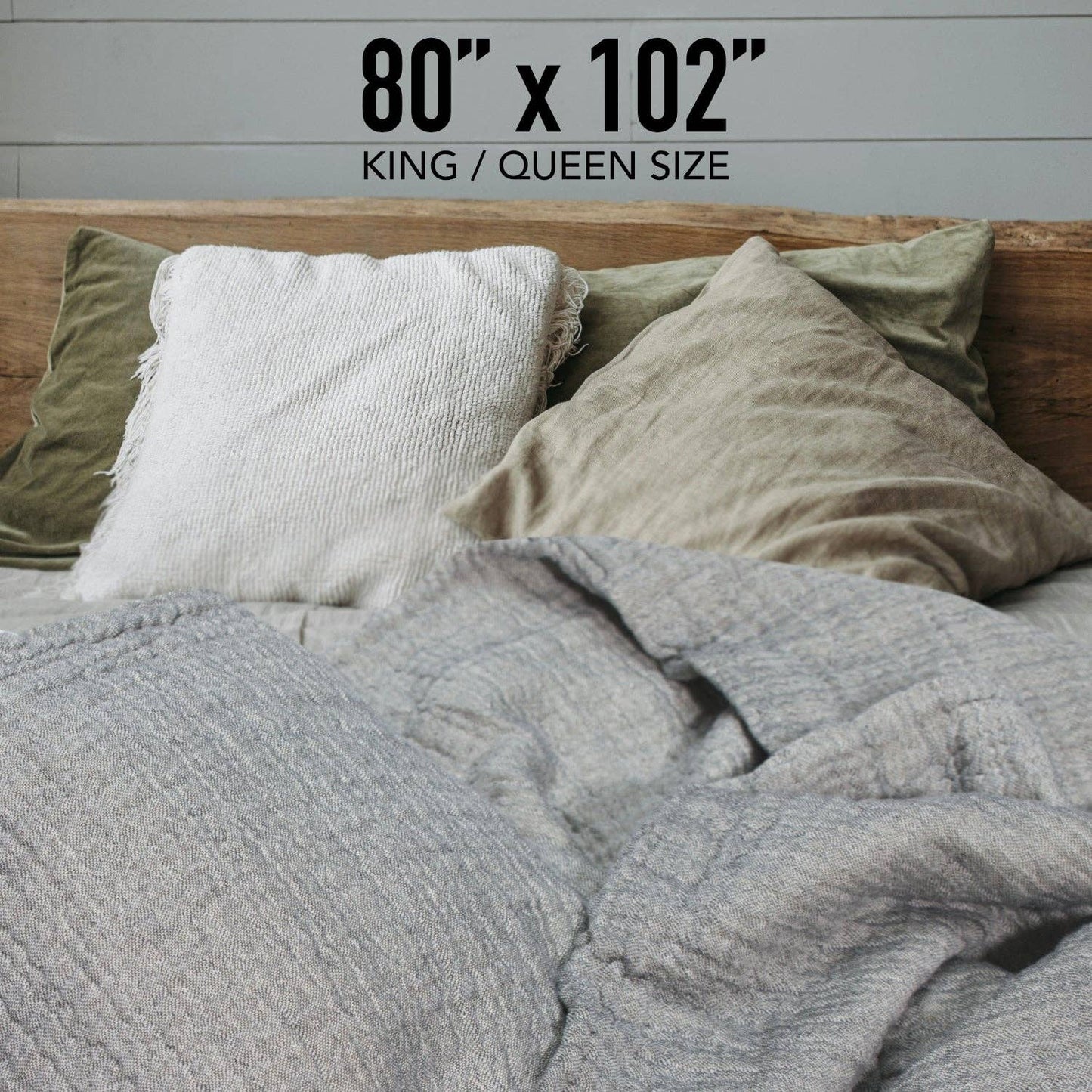 Country Cottons 100% Cotton Reversible Muslin Coverlet — 80 x 102 in, 4-Layer