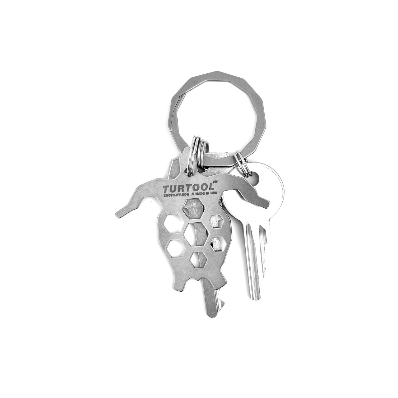 Zootility Turtool 14-in-1 Keychain Multi-Tool — Hex Wrenches, Screwdriver, Bottle Opener
