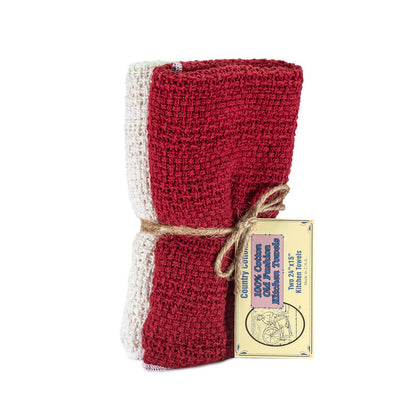 Country Cottons Kitchen Towels 2-Pack — 100% Cotton, Made in North Carolina, 24 x 15 in