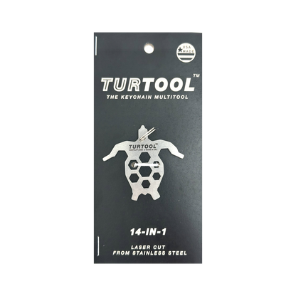 Zootility Turtool 14-in-1 Keychain Multi-Tool — Hex Wrenches, Screwdriver, Bottle Opener
